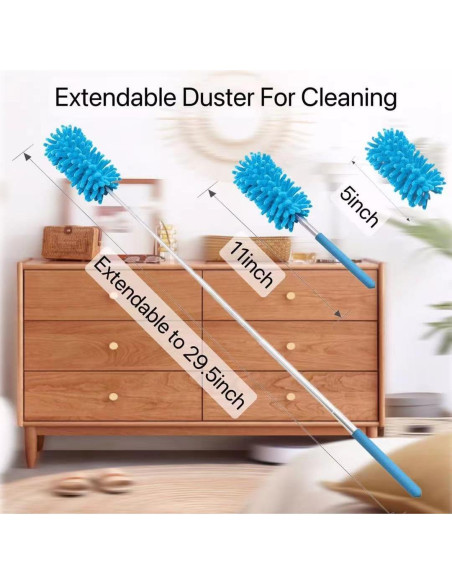Duster de Microfibra Eichopmen 6 Pcs Extensible 28-75 cm Azul