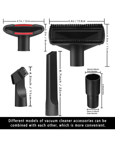 Kit de Accesorios para Aspiradora Riiriou 7 Piezas Universal