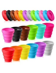 Taza de Silicona Colapsable Umigy 24 Piezas Multicolor 150 ml