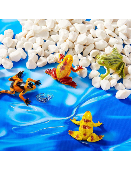 12 Juguetes de Ranas de Plástico Civaner Decoración Realista