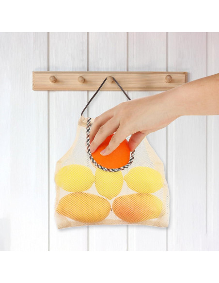 Bolsas de Malla Colgantes TIESOME 2 PCS Nylon Beige 27x26cm