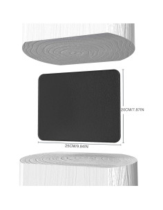 Alfombrilla de Ratón YSAGi Negra, Dura y Antideslizante 27x24 cm 2