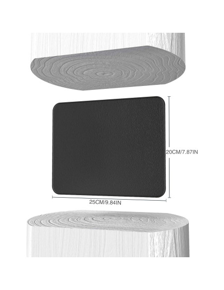 Alfombrilla de Ratón YSAGi Negra, Dura y Antideslizante 27x24 cm