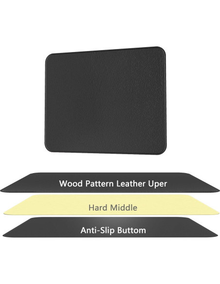 Alfombrilla de Ratón YSAGi Negra, Dura y Antideslizante 27x24 cm