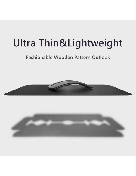 Alfombrilla de Ratón YSAGi Negra, Dura y Antideslizante 27x24 cm