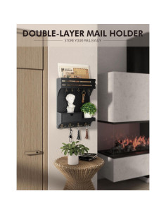 Soporte de Llaves Rebee Vision con Cajón y 9 Ganchos Negro 2