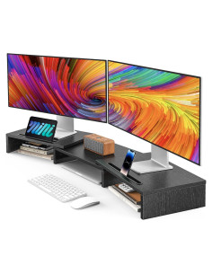 Soporte Elevador para Doble Monitor AMERIERGO Ajustable 103.9 cm