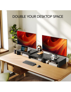 Soporte Elevador para Doble Monitor AMERIERGO Ajustable 103.9 cm 2