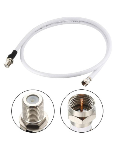 Cable Coaxial RG6 uxcell Macho a Hembra 1.22m 75 Ohm