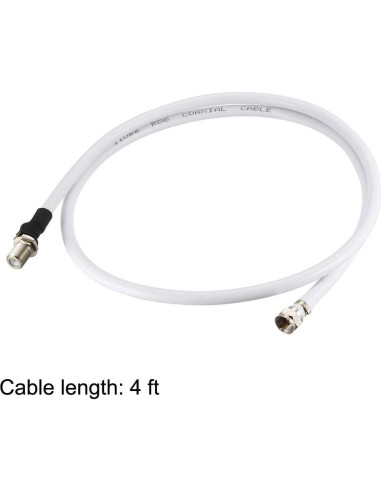 Cable Coaxial RG6 uxcell Macho a Hembra 1.22m 75 Ohm