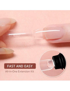 Kit de Uñas de Gel Polimérico GAOY 6 Piezas con Luz UV 2