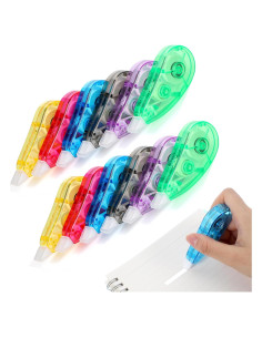 Cinta Correctora Colorida BESARME 12 Piezas 6m Cada Rollo