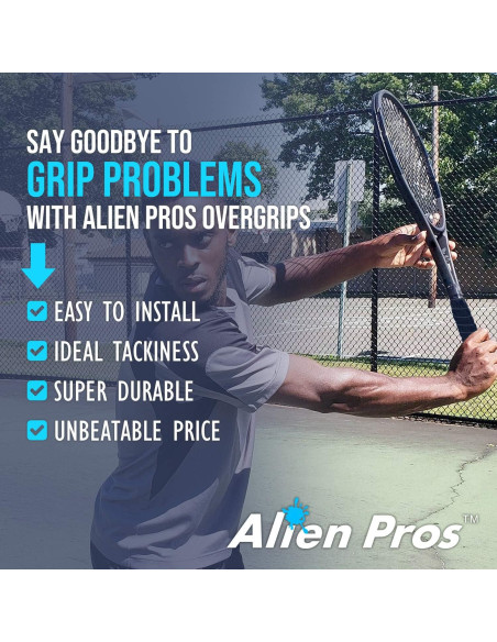 Cinta de Agarre para Raqueta de Tenis ALIEN PROS - 12 Unidades