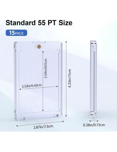 Soporte Magnético para Tarjetas SAMYUCHO 15ct 55pt Transparente 2