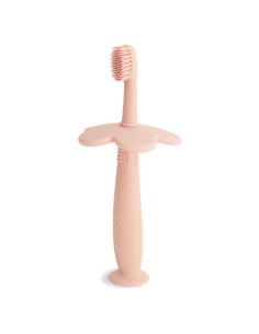 Cepillo de Dientes para Niños Mushie Rosa con Base de Succión