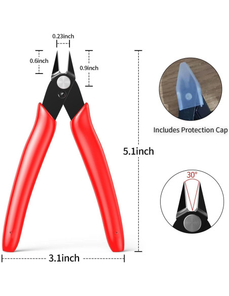 Cortador de Alambre BOENFU BF-170 Rojo 12.7 cm Precisión