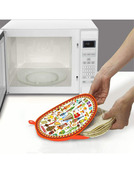 Calentador de Tortillas SOKKIA 30.48 cm Microondas Tela Aislada