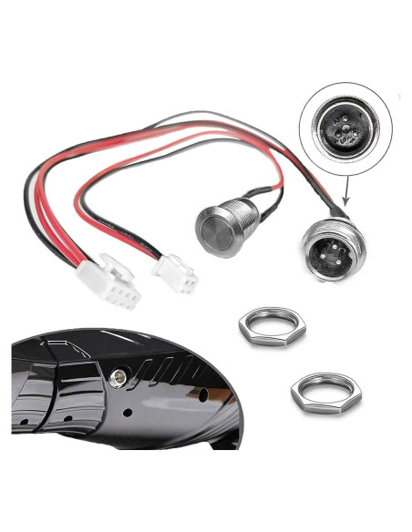 Puerto de Carga 3 Pines GLDYTIMES para Hoverboard Swegway