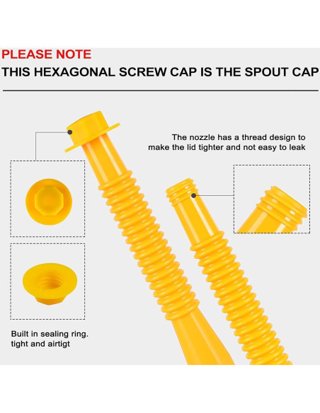 Kit de Boquillas de Lata de Gas FOANRIY - 3 Piezas Naranja