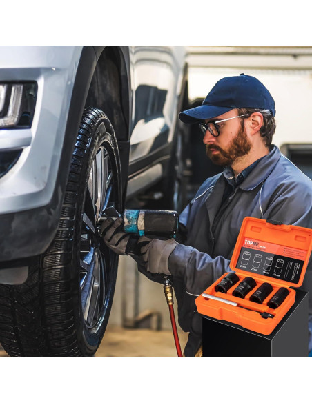 Juego de Extractores de Tuercas de Rueda TOPME 6 Piezas 17-22mm