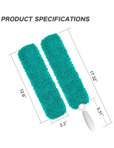 Plumero de Mano EHOMGUI Verde 43.94 cm Microfibra Lavable 2