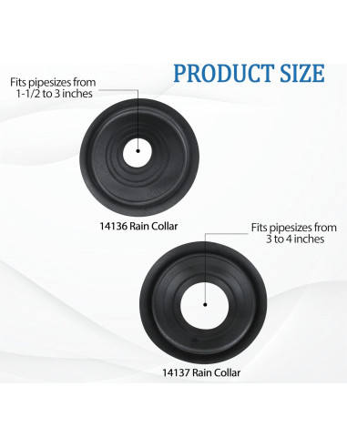 KAZFFD Teja de Techo No-Calk 14136 y 14137 2 Piezas