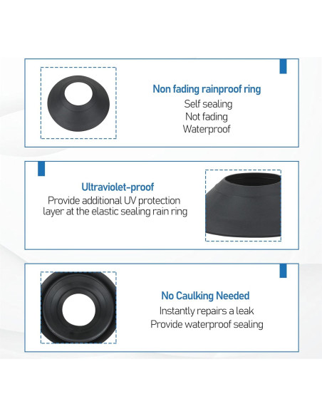 KAZFFD Teja de Techo No-Calk 14136 y 14137 2 Piezas