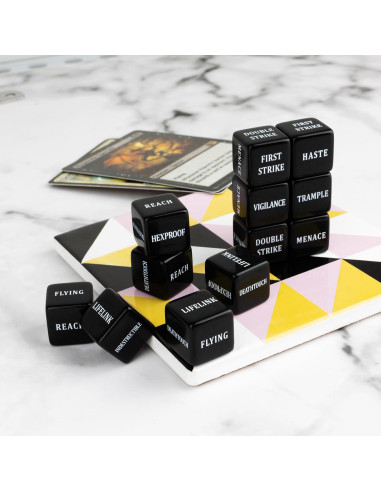 48 Piezas Dados Contadores MTG LAMJAM con Bolsa Terciopelo