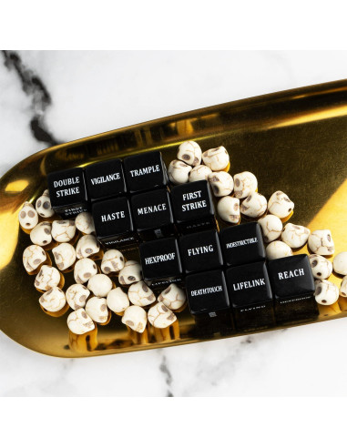 48 Piezas Dados Contadores MTG LAMJAM con Bolsa Terciopelo