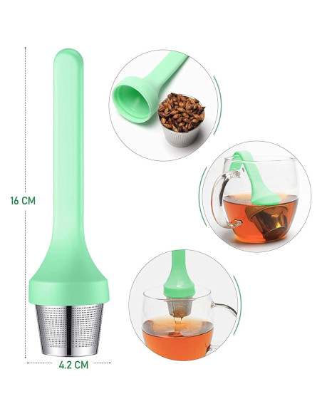 Infusor de Té Philbinden de Silicona Verde 4.2 cm