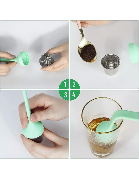 Infusor de Té Philbinden de Silicona Verde 4.2 cm
