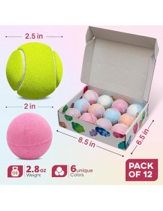 Set de 12 Bombas de Baño Orgánicas LikeWow - Hidratantes con Manteca de Karité 2