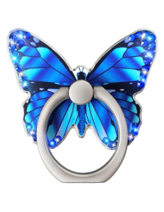 Soporte para teléfono Cavdycidy Mariposa Azul Profundo 360