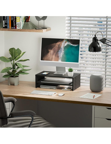 Soporte para Monitor FITUEYES de Madera 42.4 cm Negro