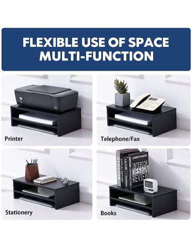 Soporte para Monitor FITUEYES de Madera 42.4 cm Negro