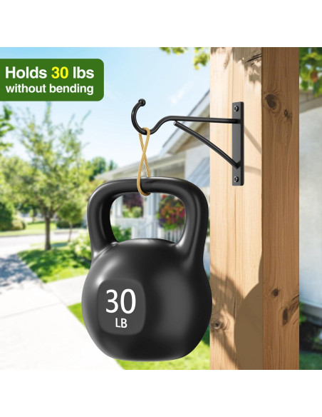 Ganchos para Plantas Saffruff 15 cm Metal Negro Paquete de 2