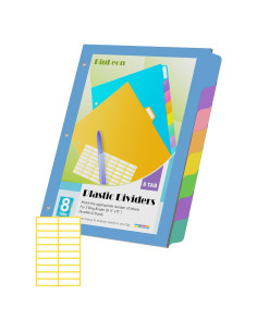 Separadores de Carpetas BiuLeon 8 Tabuladores Reutilizables