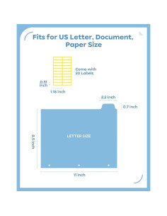 Separadores de Carpetas BiuLeon 8 Tabuladores Reutilizables 2