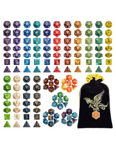 QMay Juego de Dados DND - 140 Piezas Poliedricos
