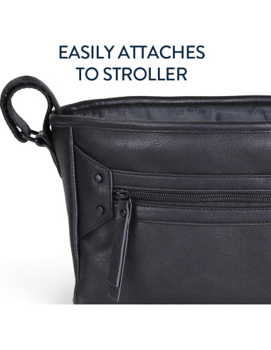 Caddy Ajustable para Carro Itzy Ritzy - Organizador Negro con Bolsillos