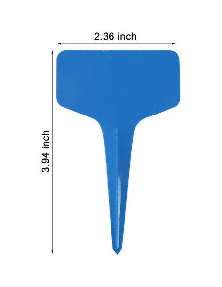100 Etiquetas de Jardín Plásticas MIHEY Azul 6x10 cm