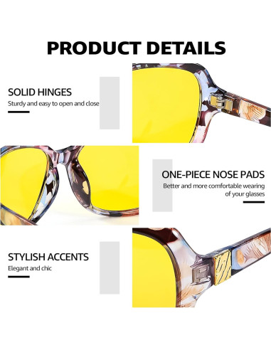 Gafas de Conducción Nocturna SIPHEW Amarillas Polarizadas