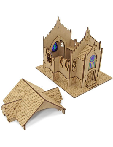 Templo de Madera TowerRex para D&D 28mm y 32mm