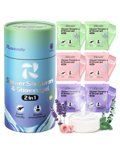 Set Aromaterapia Rusemle 2-en-1: Vapor y Gel de Ducha 6 Piezas
