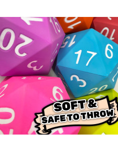 Dados de Espuma KESS D20 15,24 cm Color Púrpura para RPG 2