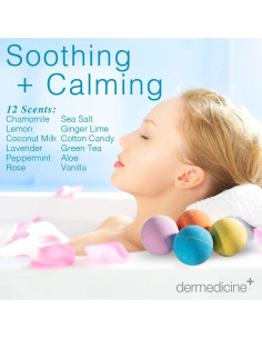 Set de 6 Bombas de Baño Naturales DerMedicine - Aromas Relajantes 2