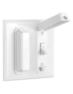 Protector de Interruptor de Luz CLYMENE Estilo Palanca Blanco 2 Pcs