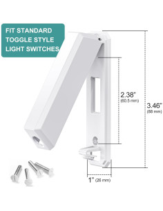 Protector de Interruptor de Luz CLYMENE Estilo Palanca Blanco 2 Pcs 2