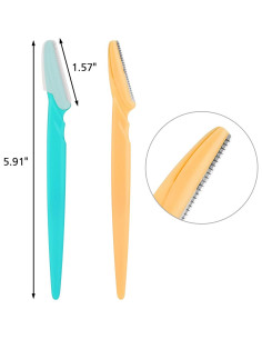 Cuchillas de Cejas NEBURORA 20 Pcs Acero Inoxidable Portátil 2