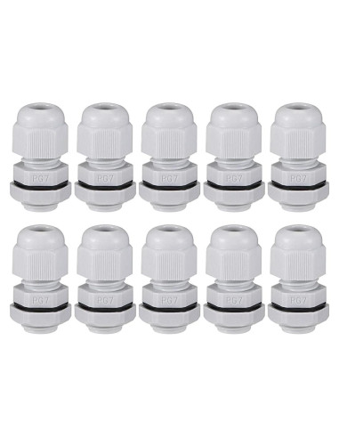 10 Piezas Conectores PG7 Nylon Impermeables uxcell 2-5mm